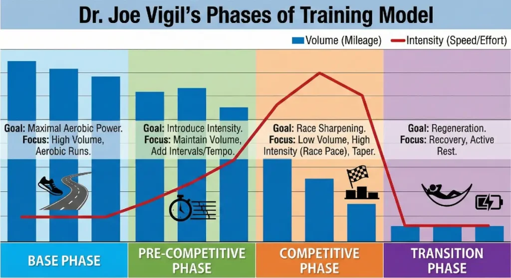 Dr. Joe Vigil's phases of training - distance running