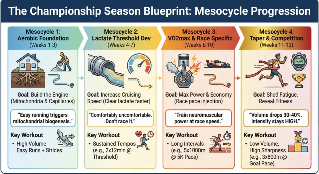 The Championship Season XC Mesocycle Progression