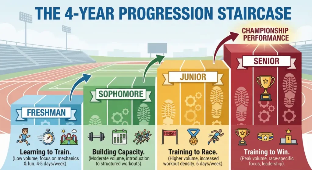 High School Cross Country 4-Year Progression