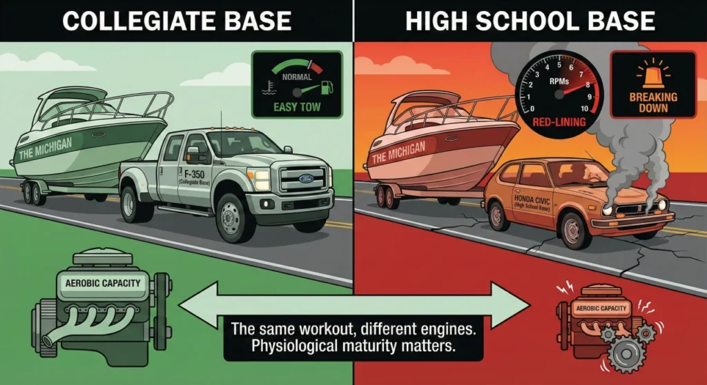 The Michigan is not a high school cross country workout