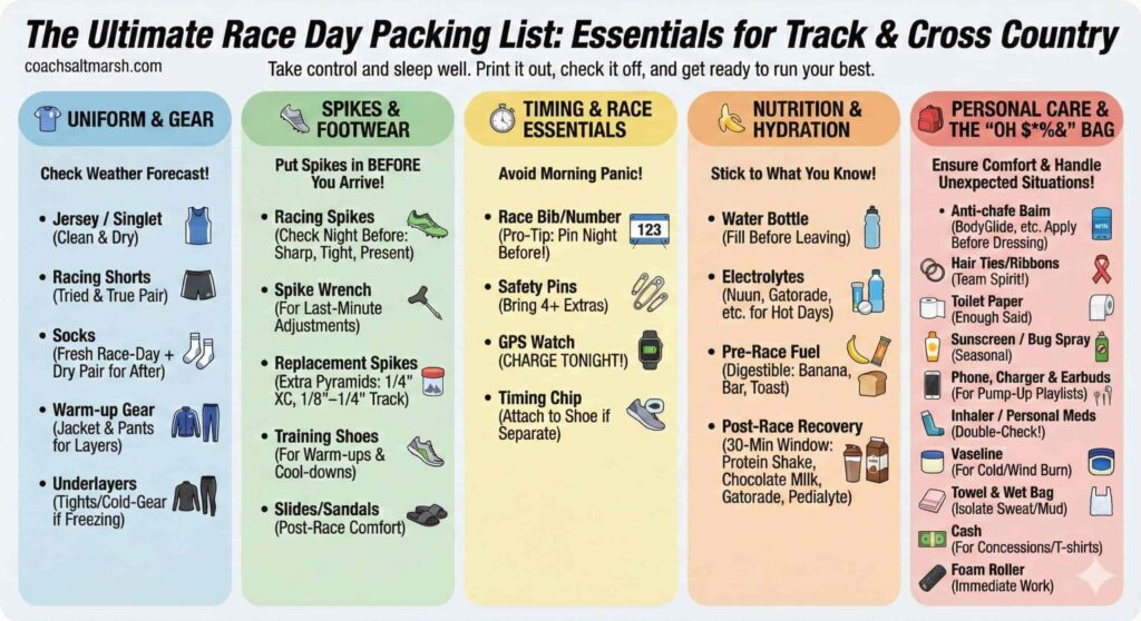 Race Day Packing List