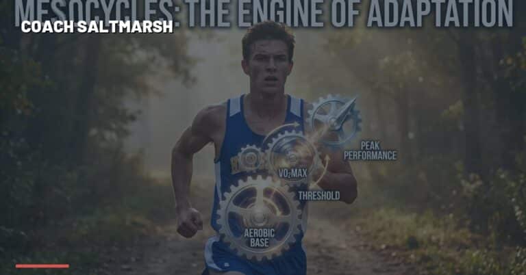 High school cross country runners racing — Mesocycle Training Guide