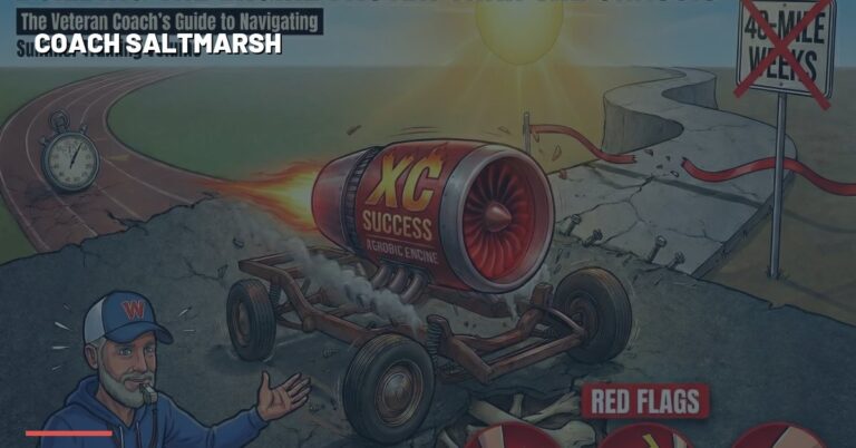 High school cross country runners racing — How to Build Base Mileage Without Getting Injured