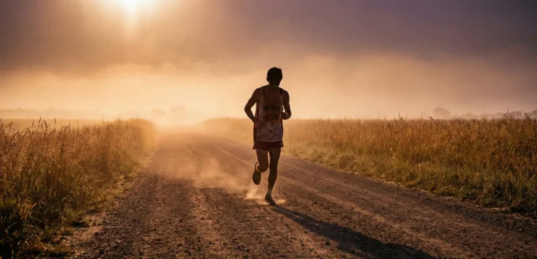high school xc runner training solo during preseason