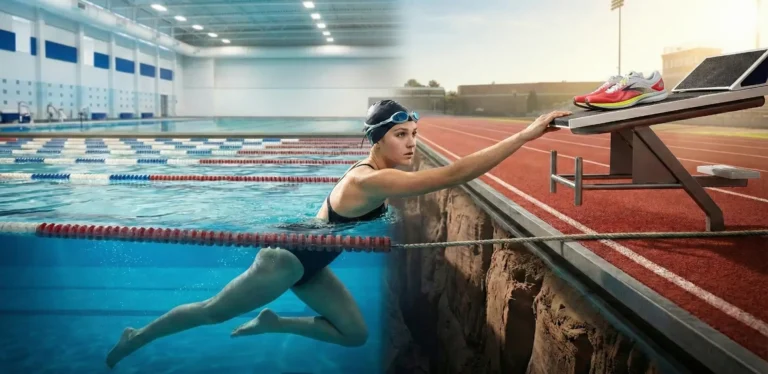 swimmer preparing for outdoor track season