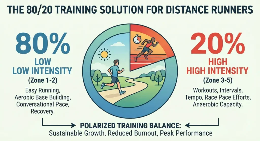 80/20 approach to distance running training