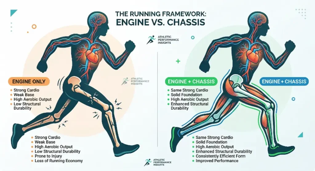 Strength Training for Distance Runners: The 2-Session Weekly Protocol Strength Training for Distance Runners Chassis v Engine